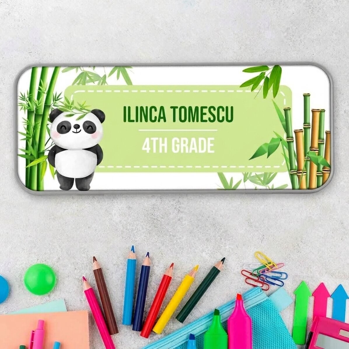 Astuccio personalizzato con messaggio - Cute Panda