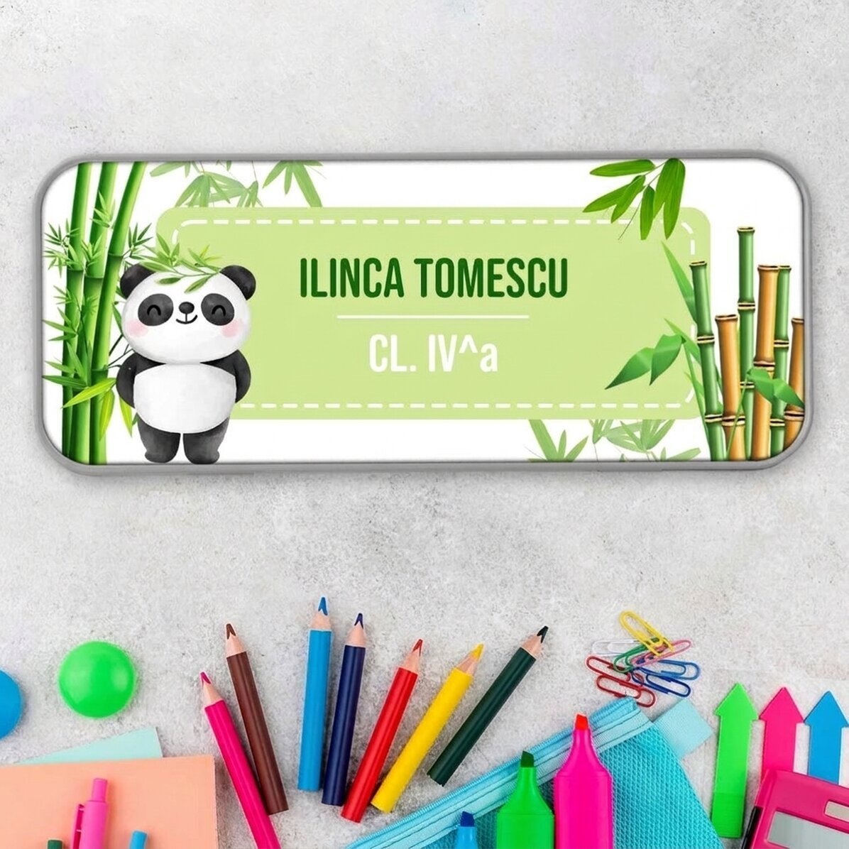 Astuccio personalizzato con messaggio - Cute Panda