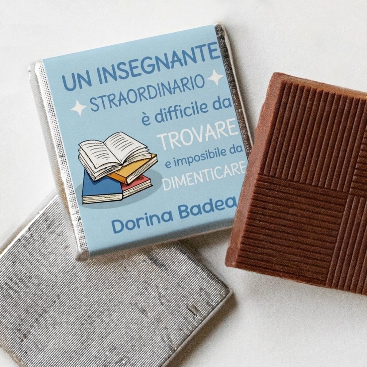 Mini cioccolatino personalizzato con scritta - Books