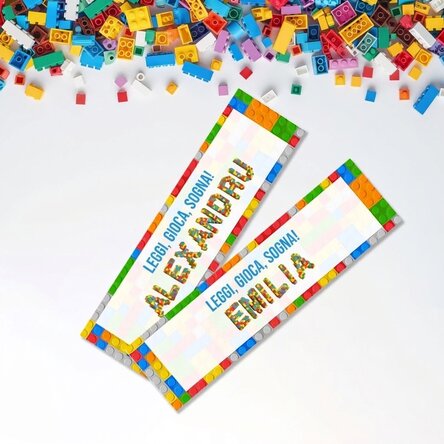 Segnalibro personalizzato con testo - Lego