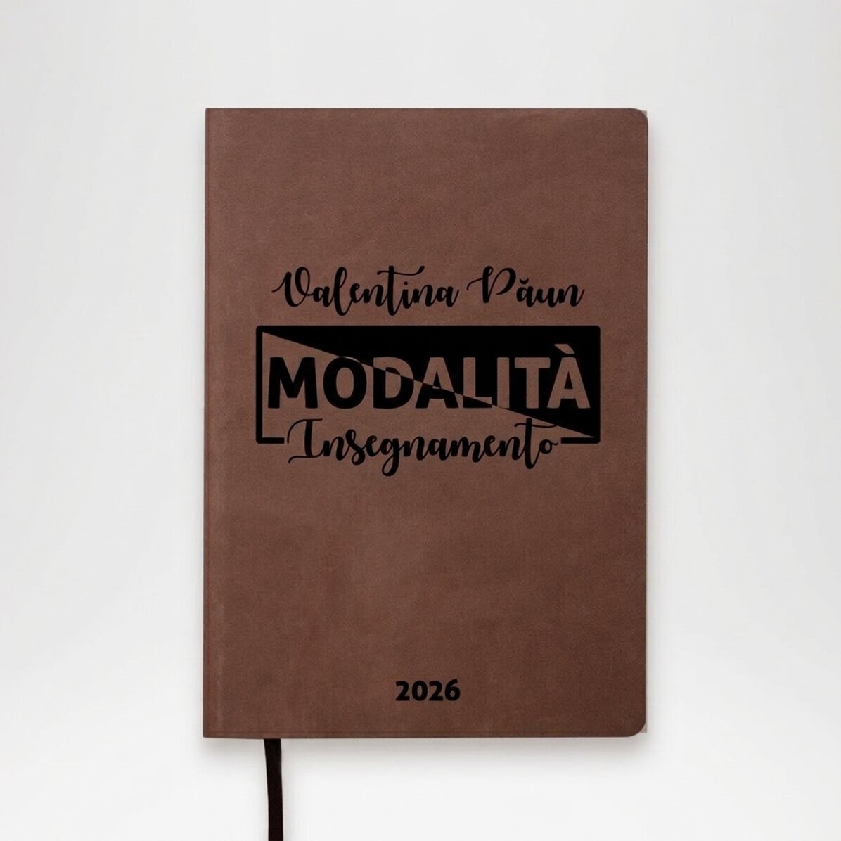 Agenda in pelle personalizzata con dedica per insegnanti - Teaching Mode