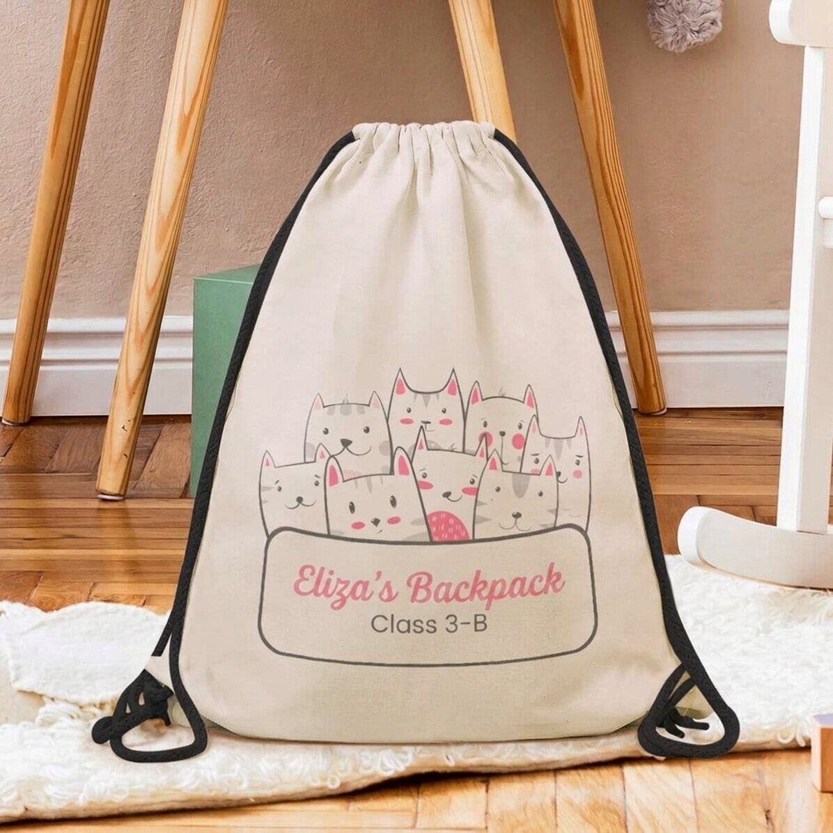 Zaino personalizzato con messaggio - Kitty
