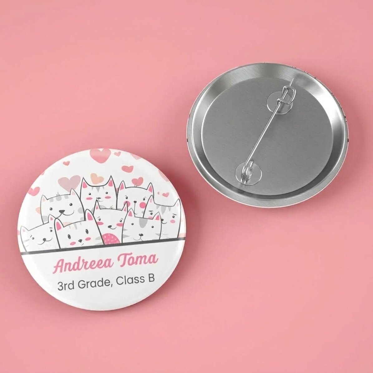 Spilla personalizzata con scritta - Kitty