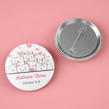 Spilla personalizzata con scritta - Kitty