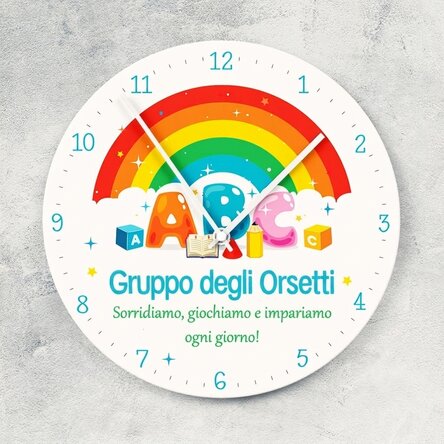 Orologio personalizzato con scritta - Scuola materna