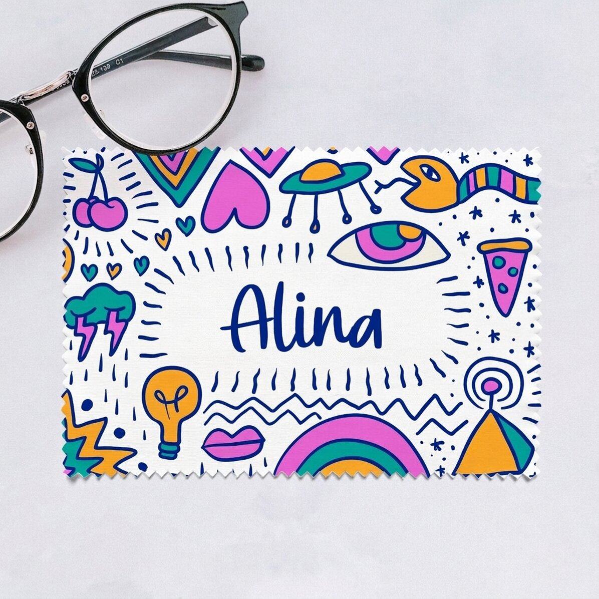 Panno personalizzato per la pulizia di schermi e occhiali - Creative