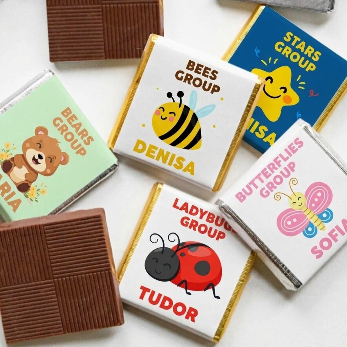 Mini cioccolatino personalizzato con scritta - Scuola materna