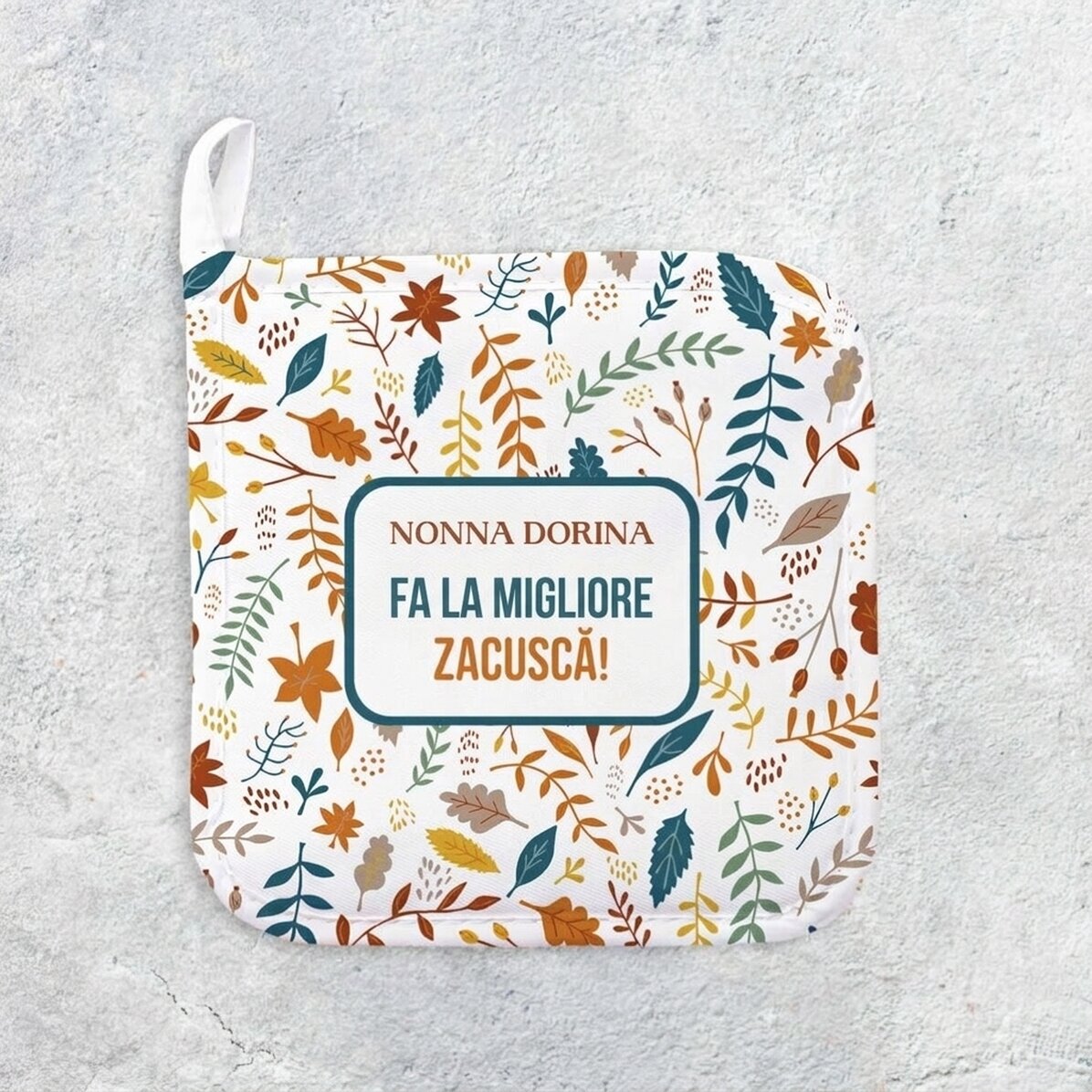Supporto per pentole calde personalizzato con scritta - Autunno