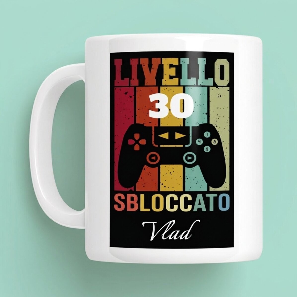 Tazza personalizzata con scritta - Level Unlocked