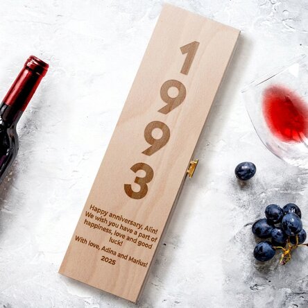Scatola per vino personalizzata con scritta - Anniversario