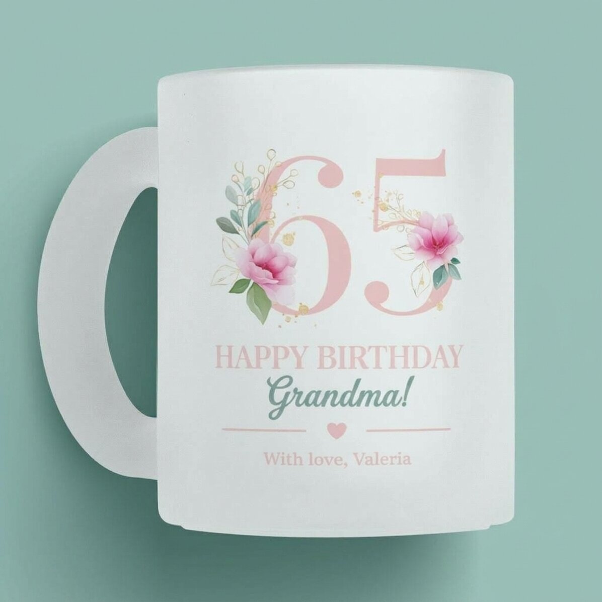 Tazza personalizzata con messaggio - Fiori