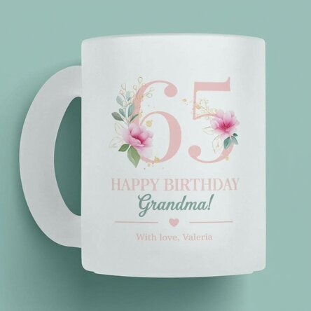 Tazza personalizzata con messaggio - Fiori