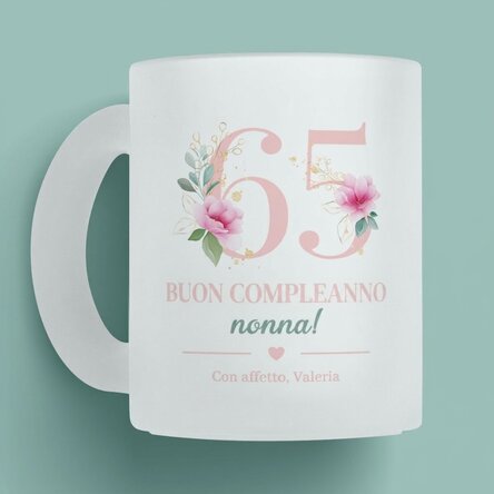 Tazza personalizzata con messaggio - Fiori