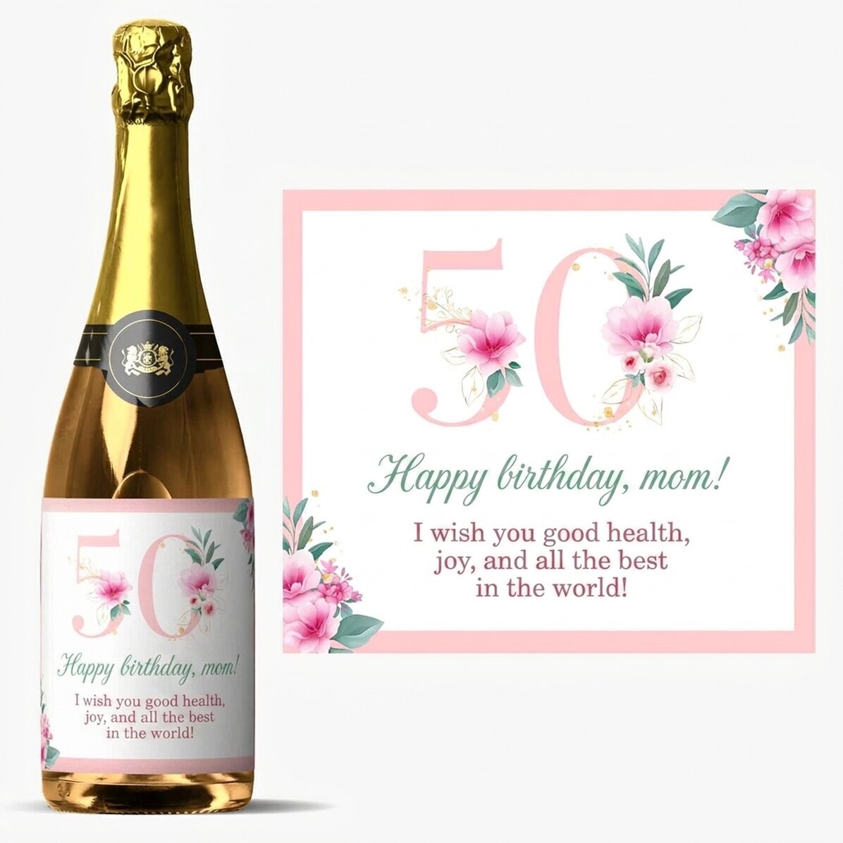 Spumante personalizzato con scritta - Flowers