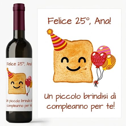 Vino personalizzato con dedica - A little toast