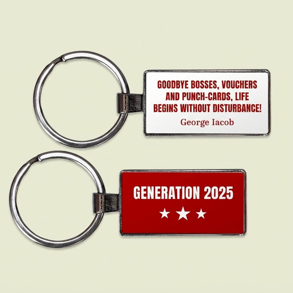 Portachiavi personalizzato con scritta - Pensionato