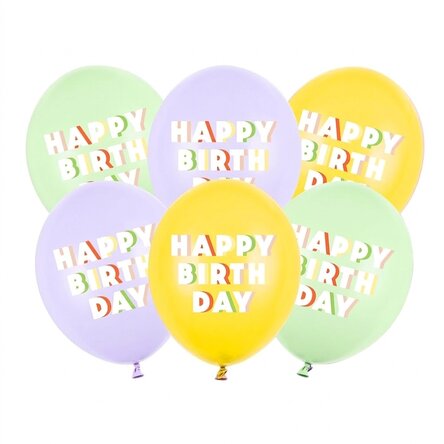Set di 6 palloncini - Buon compleanno!