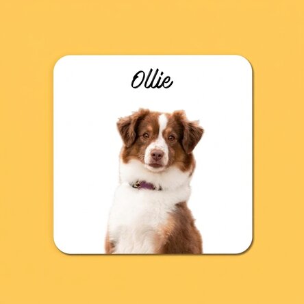 Sottobicchiere personalizzato con la foto e il nome del tuo animaletto preferito