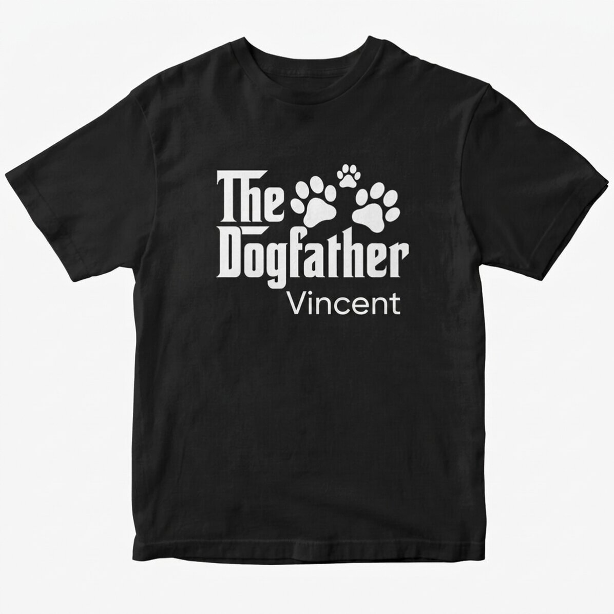 Maglietta in cotone personalizzata con scritta - The Dogfather
