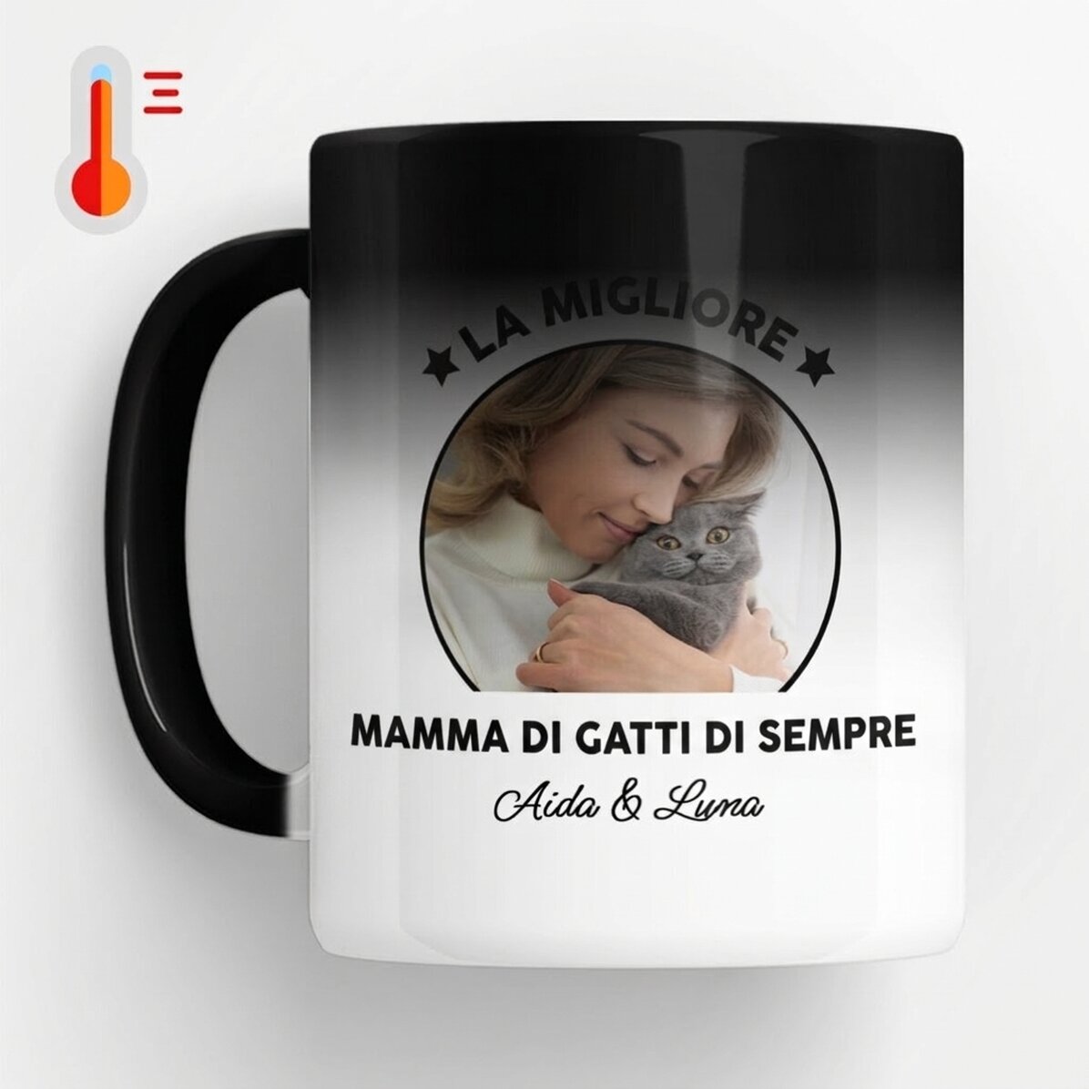 Tazza termosensibile personalizzata con foto e messaggio - Best