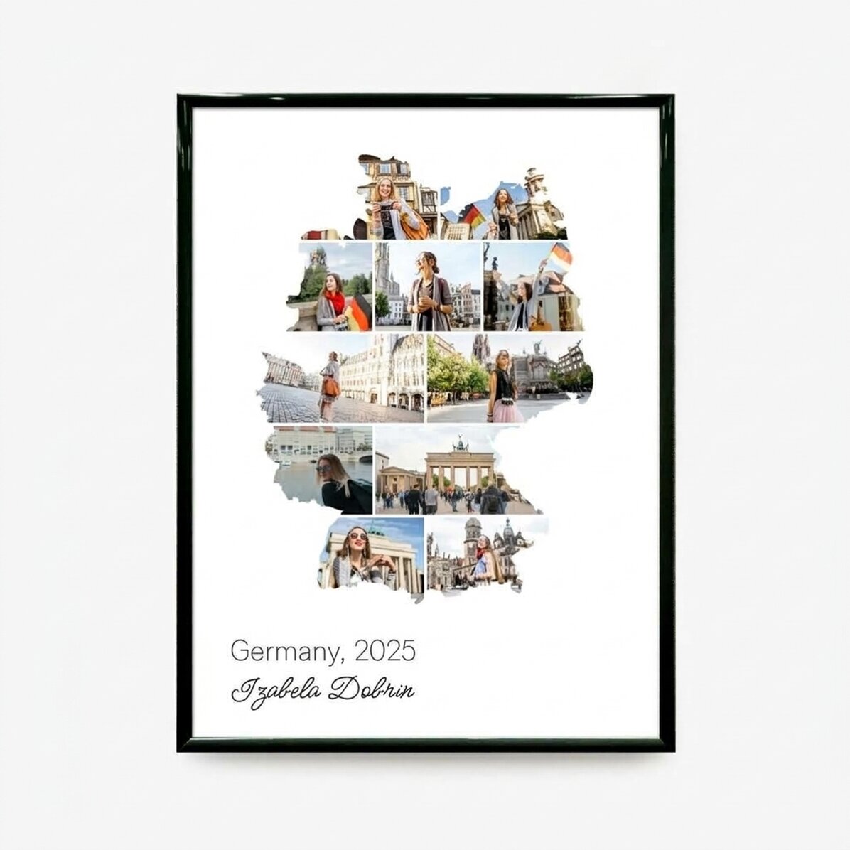 Quadro personalizzato con 11 foto e testo - Germania