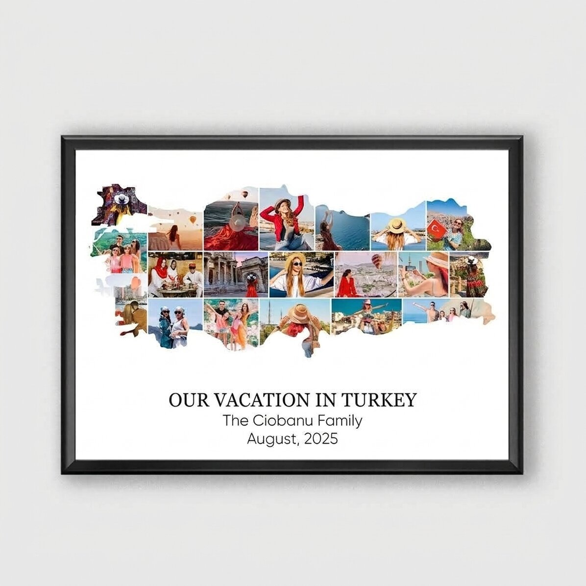 Quadro personalizzato con 20 foto e testo - Turchia