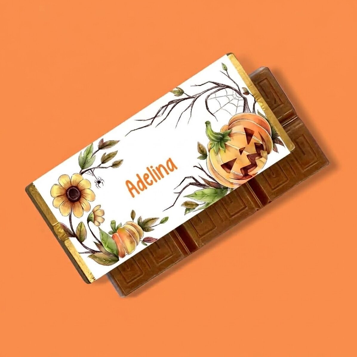 Mini tavoletta di cioccolato personalizzata con nome - Halloween
