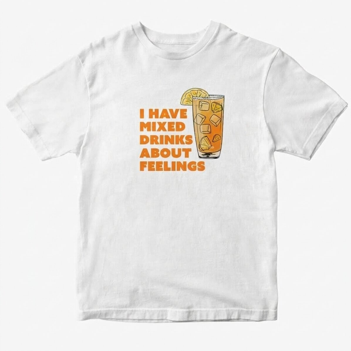 Maglietta in cotone personalizzata con scritta - Drinking