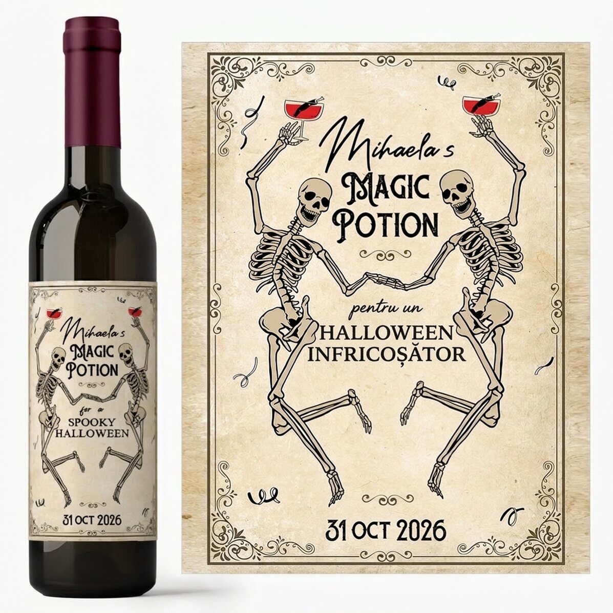 Vino personalizzato con messaggio - Halloween