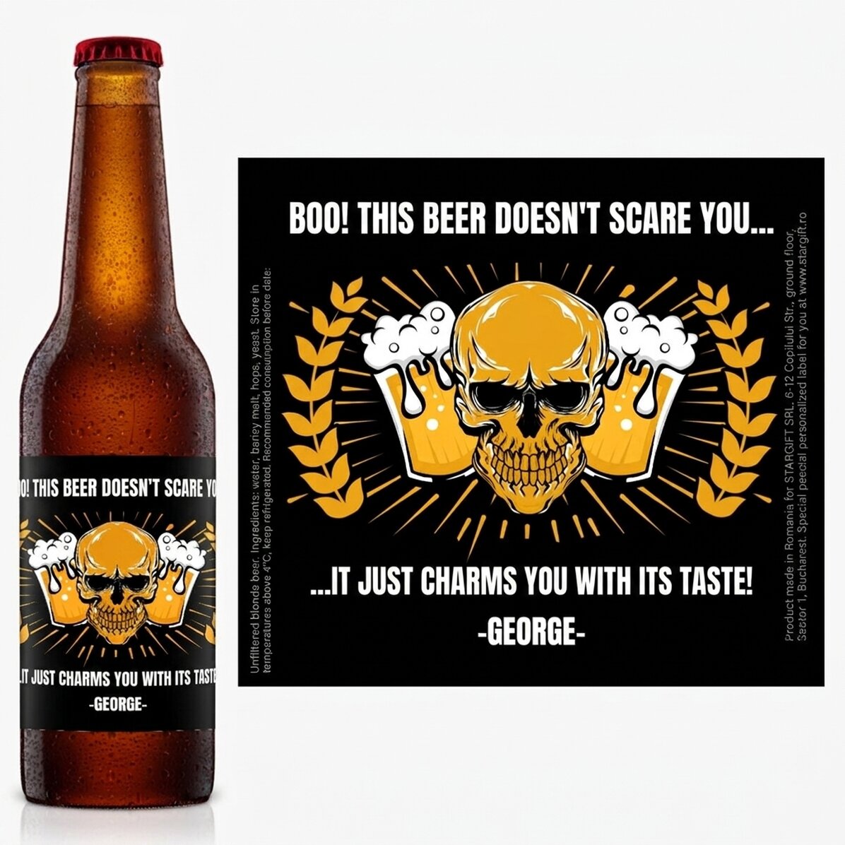 Birra personalizzata con scritta - Halloween
