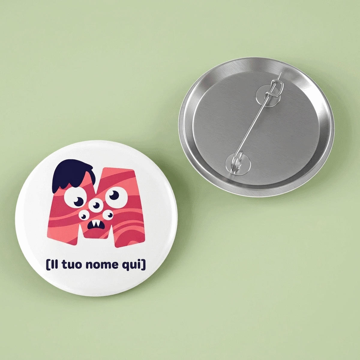 Spilla personalizzata con nome - Monstrulet