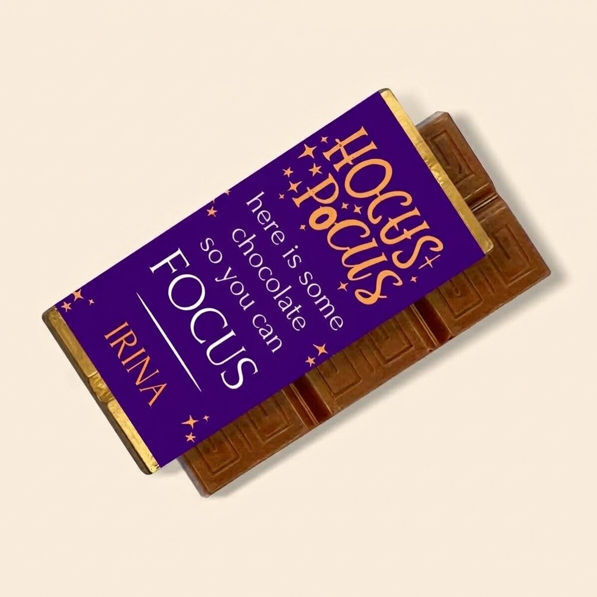 Mini tavoletta di cioccolato personalizzata con scritta - Hocus Pocus