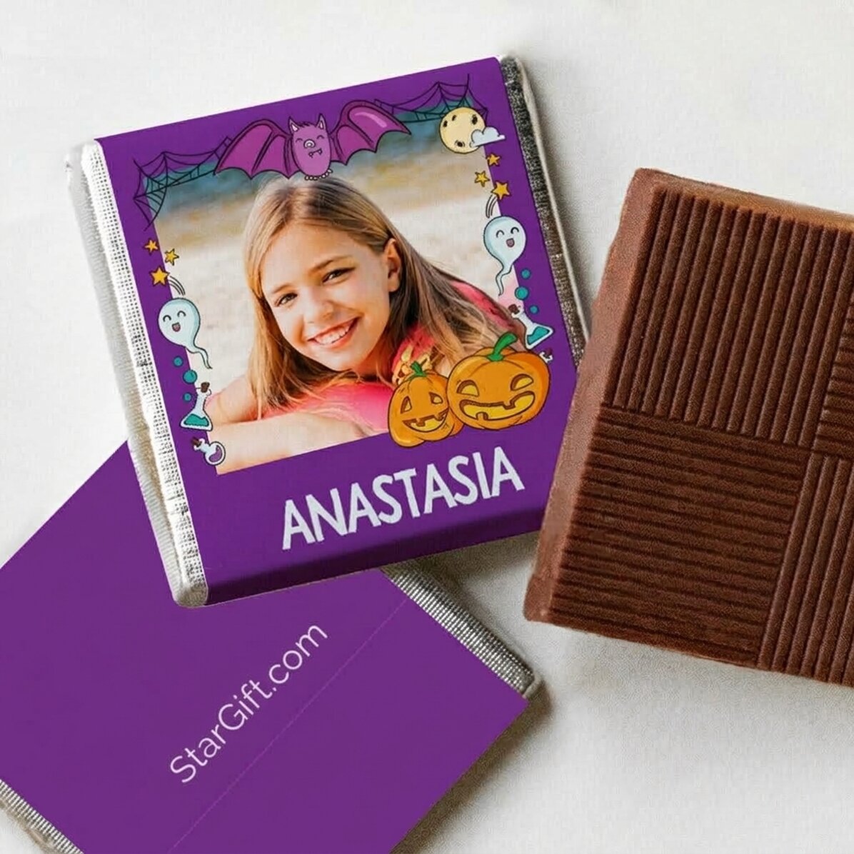 Mini cioccolatino personalizzato con nome e foto - Halloween