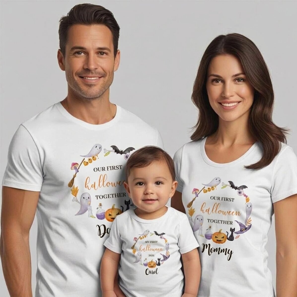 Maglietta in cotone personalizzata per bambini/adulti - My first Halloween
