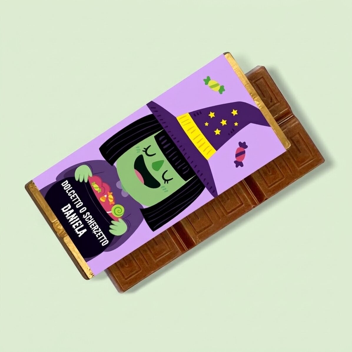 Mini tavoletta di cioccolato personalizzata con scritta - Witch