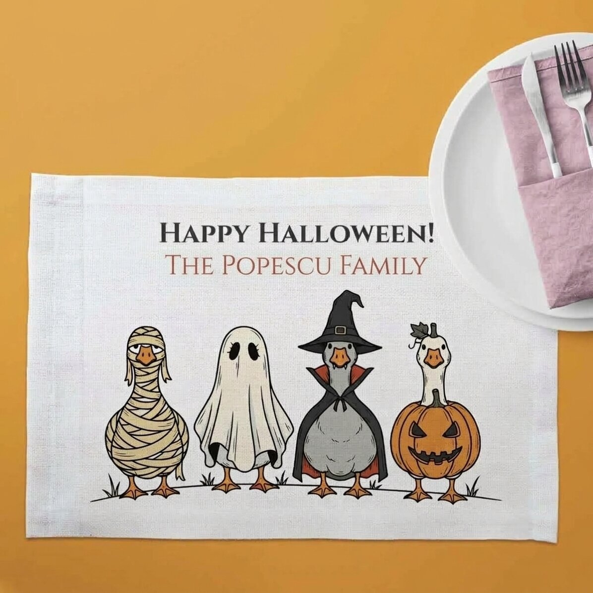 Portapiatto personalizzato con scritta - Halloween