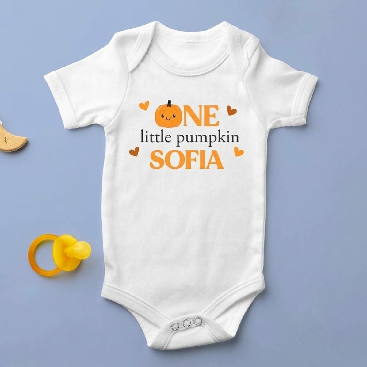 Body per bambini personalizzato con scritta - One little pumpkin