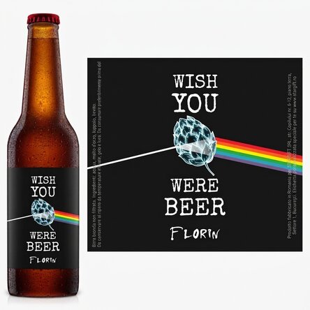 Birra personalizzata con scritta - "Wish you were beer"