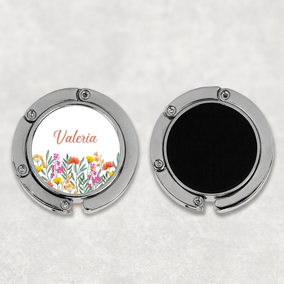 Portaborsa da tavola personalizzato con nome - Flowers