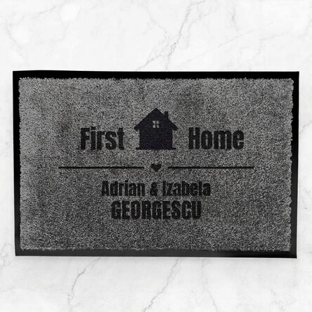 Tappetino d'ingresso personalizzato con messaggio - Home