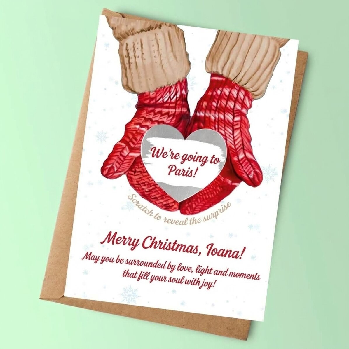 Cartolina di Natale personalizzata da grattare - Love