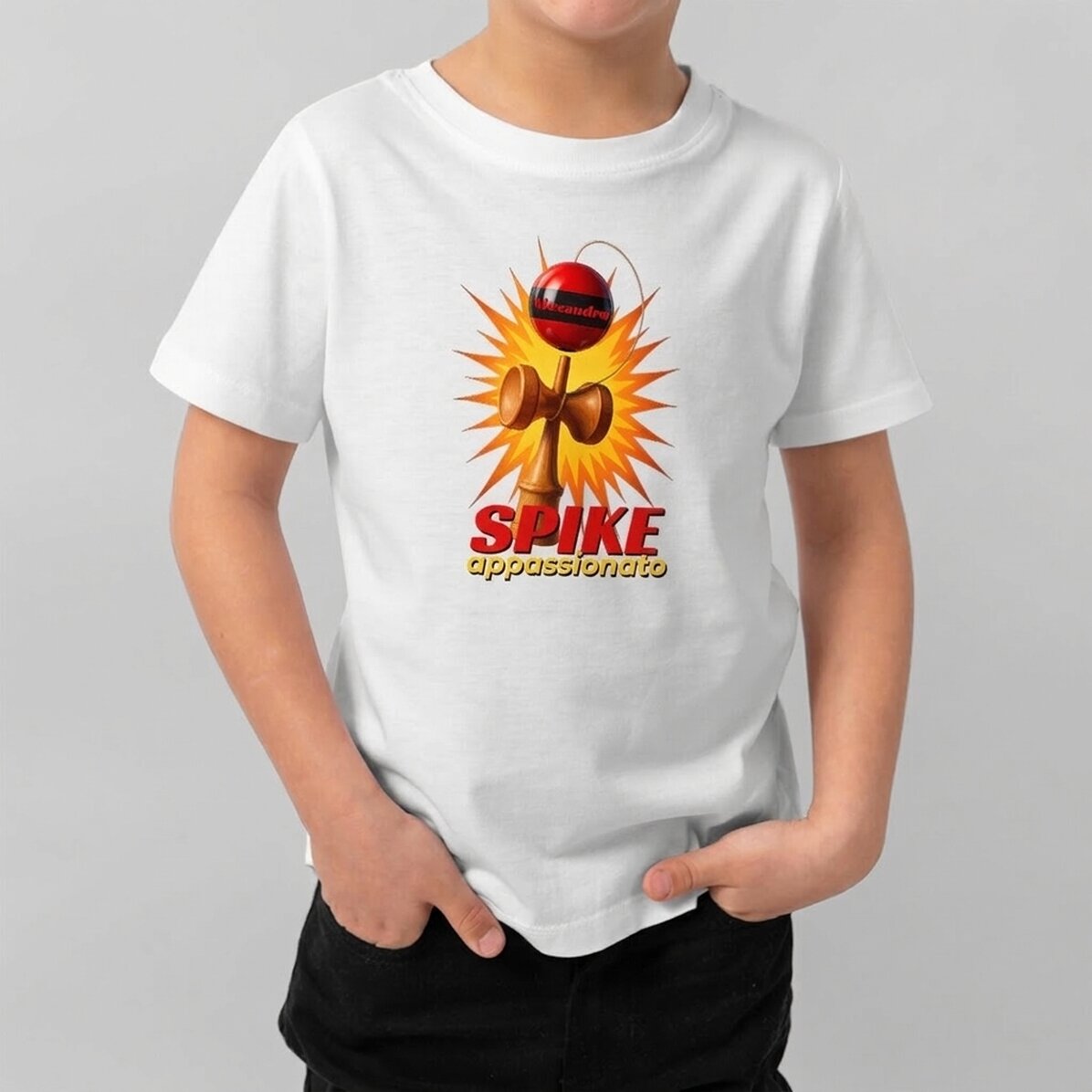 Maglietta in cotone per bambini personalizzata con scritta - Spike Enthusiast