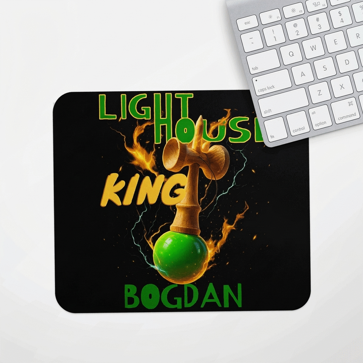 Tappetino per mouse personalizzato con scritta - Lighthouse King