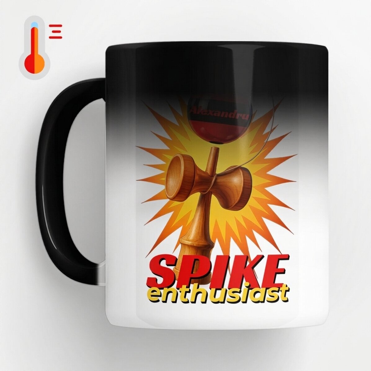 Tazza termosensibile personalizzata con testo - Spike Enthusiast