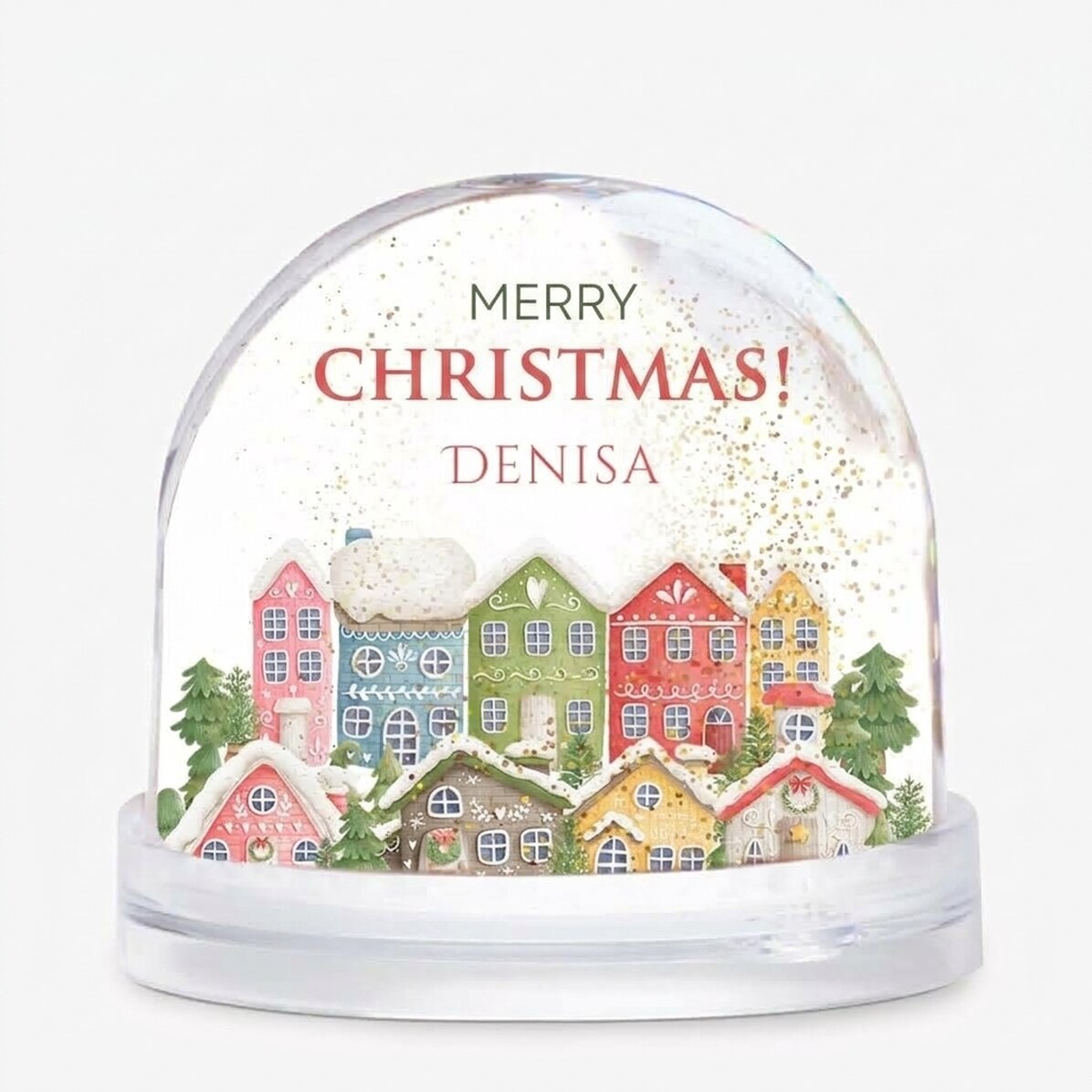 Pallina da scrivania personalizzata con messaggio e foto - Natale
