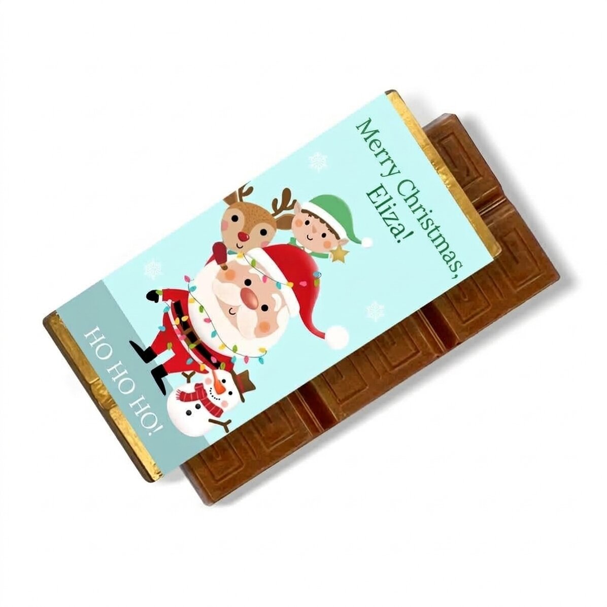Mini tavoletta di cioccolato personalizzata con la scritta: "Buon Natale!"