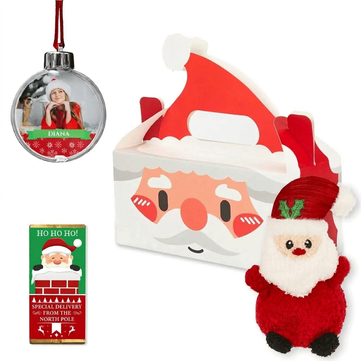 Set regalo con palla di Natale personalizzata - Babbo Natale