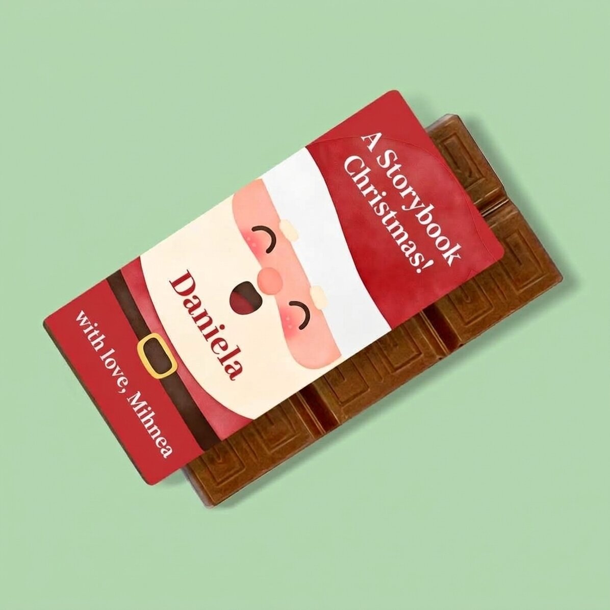 Mini tavoletta di cioccolato personalizzata con scritta - Babbo Natale