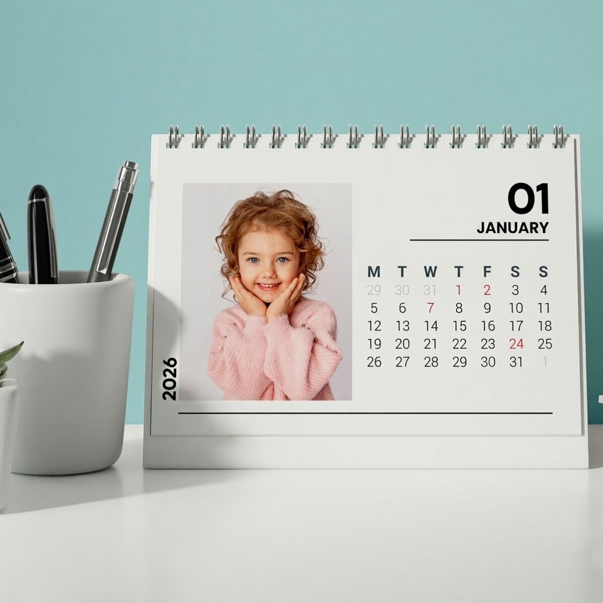 Calendario da scrivania personalizzato con foto