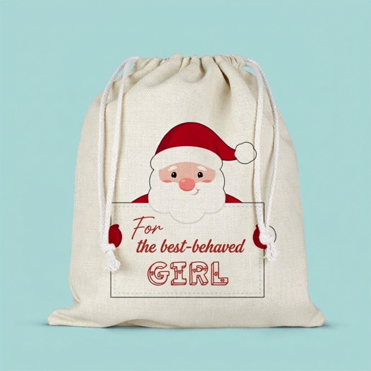 Sacchetto medio per regali personalizzato con scritta - Da Babbo Natale